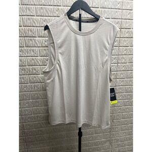 Athletic Works Mixed Media Muscle Tank Top Flax Beige Mens Large AW26100162683